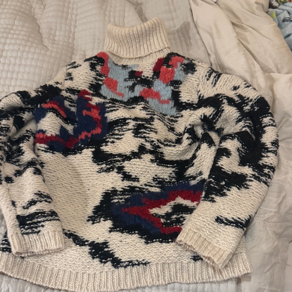 Cozy Multicolor Turtleneck Sweater